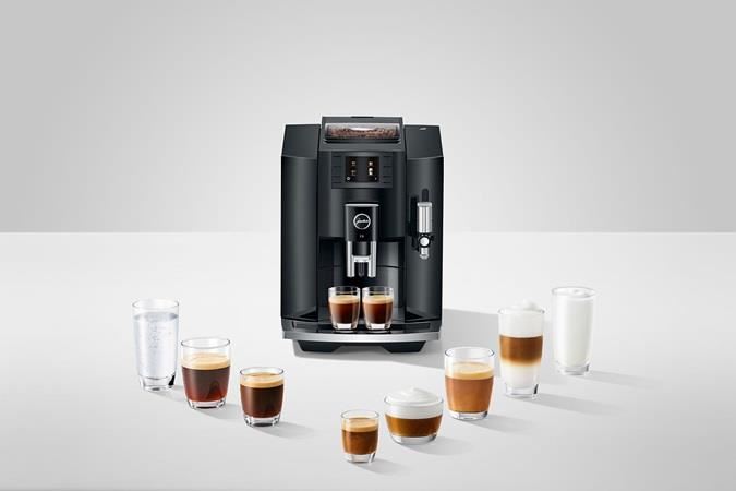 New Jura E8 Super Automatic Coffee Machine - Piano Black