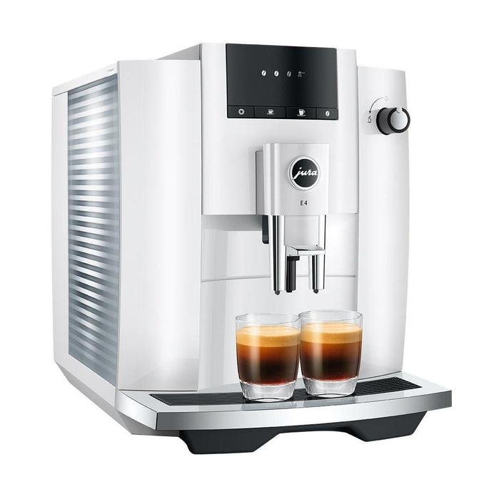 Jura E4 Super Automatic Coffee Machine - Piano White