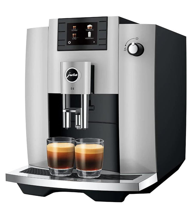 Jura E6 Super Automatic Coffee Machine - Platinum