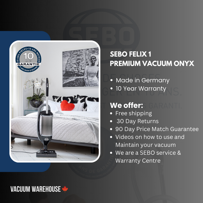 SEBO FELIX 1 ONYX PREMIUM UPRIGHT VACUUM CLEANER