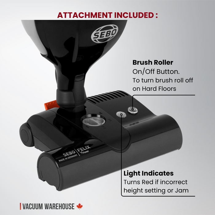 SEBO FELIX 1 ONYX PREMIUM UPRIGHT VACUUM CLEANER