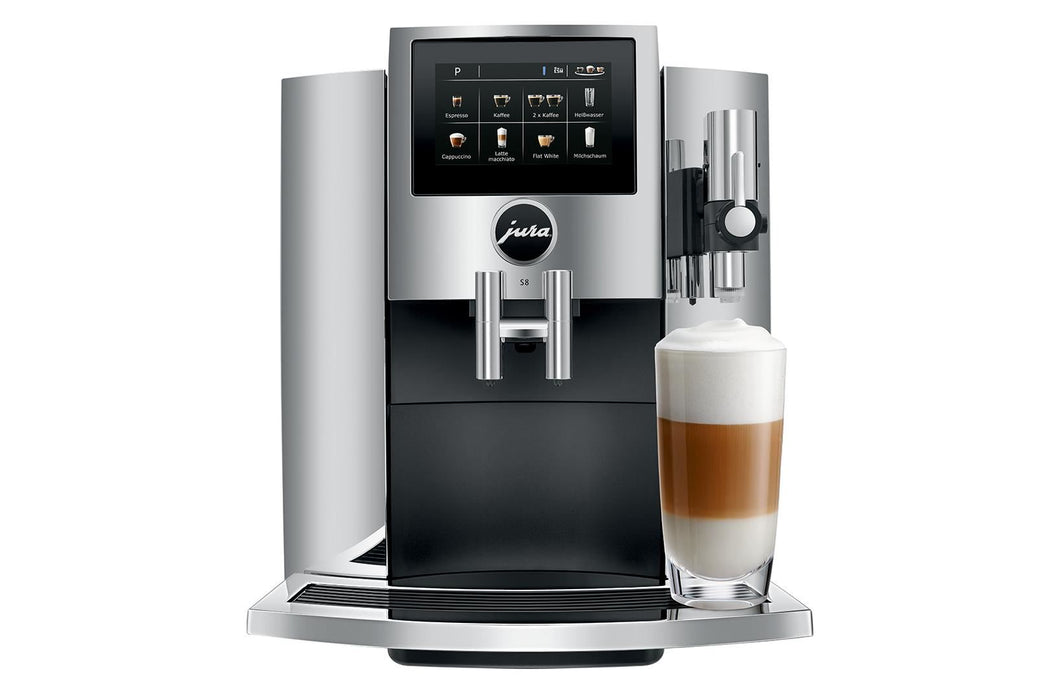 Jura S8 Super Automatic Coffee Machine - Chrome