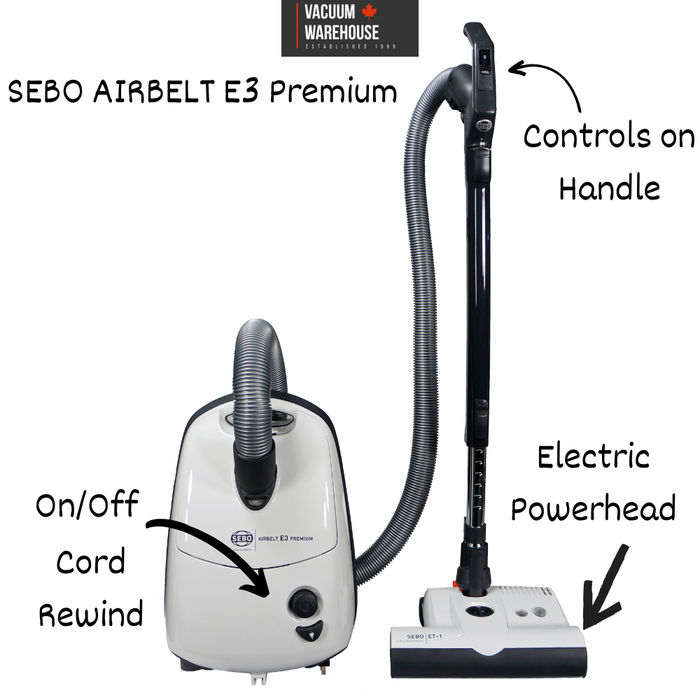 SEBO AIRBELT E3 Premium Canister Vacuum
