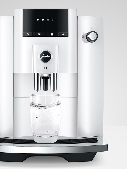 Jura E4 Super Automatic Coffee Machine - Piano White