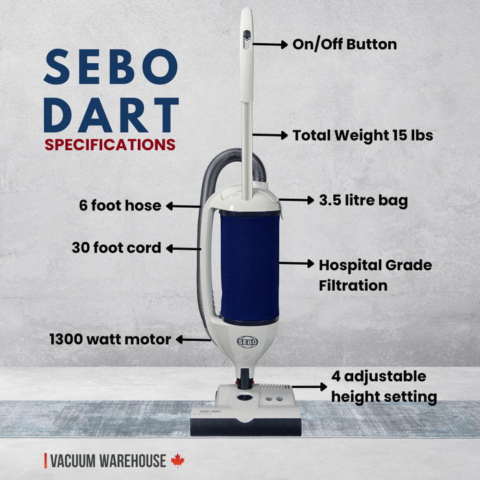 SEBO DART UPRIGHT VACUUM CLEANER