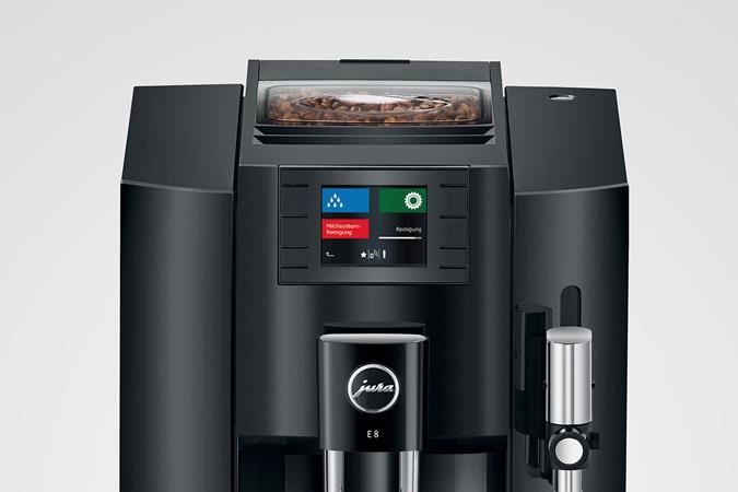 New Jura E8 Super Automatic Coffee Machine - Piano Black