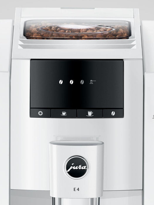Jura E4 Super Automatic Coffee Machine - Piano White