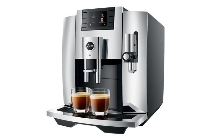 New Jura E8 Super Automatic Coffee Machine - Chrome