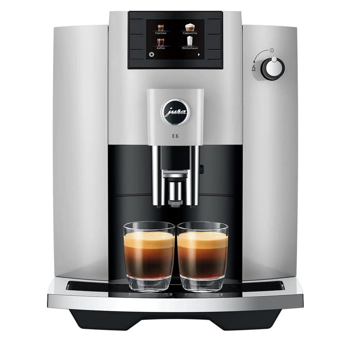 Jura E6 Super Automatic Coffee Machine - Platinum