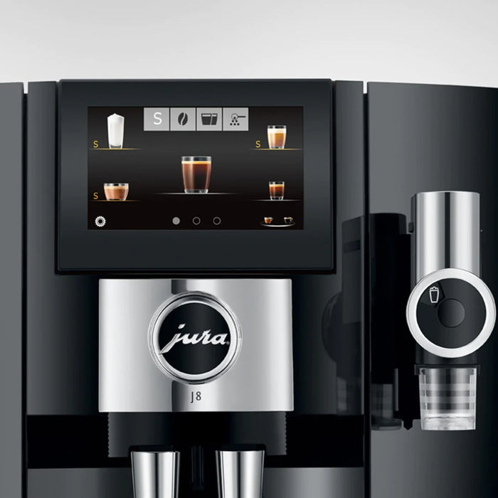 Jura J8 Super Automatic Coffee Machine - Piano Black
