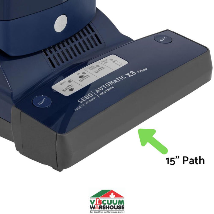 SEBO AUTOMATIC X8 COMMERCIAL UPRIGHT VACUUM CLEANER - BLACK