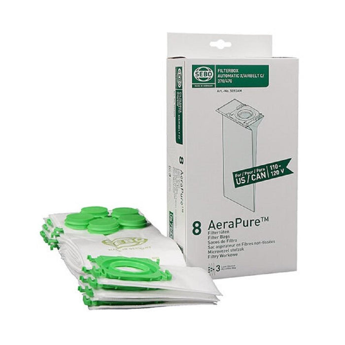 SEBO Filter Bag for X, G, C & Mechanical (8 Bags)